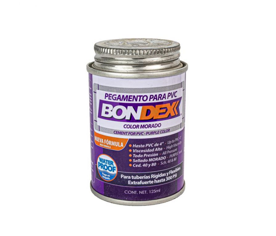 Pegamento para PVC color morado Bondex 125ml