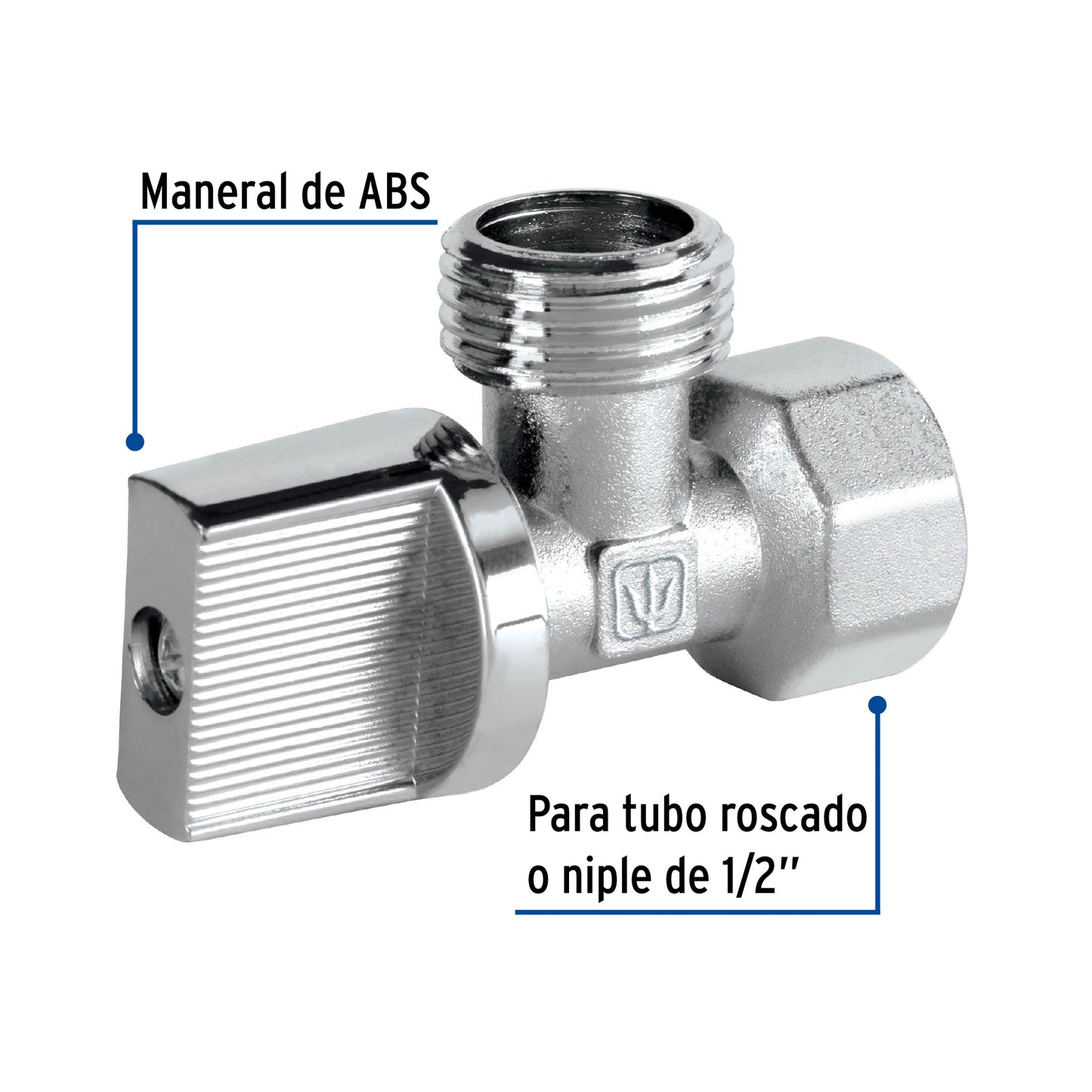 Llave angular 90° 1/2x1/2, 1/4 de vuelta FOSET