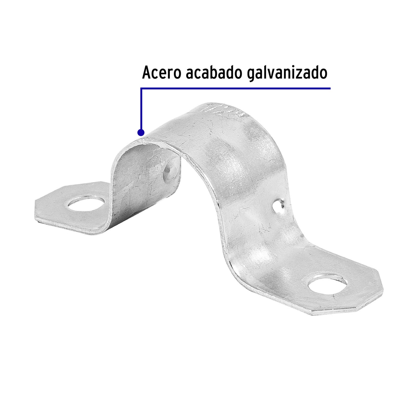 Bolsa Con 10 Abrazaderas 1/2" Tipo Omega Para Tubo, Volteck