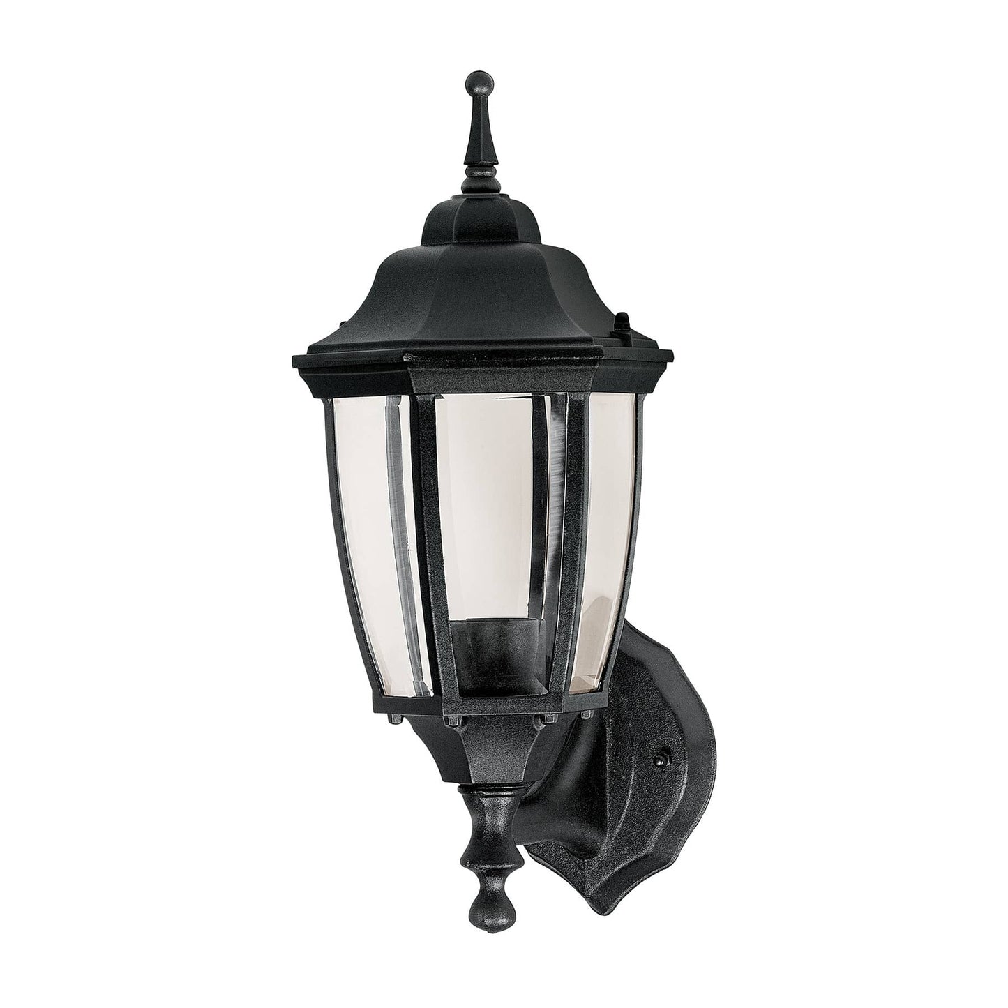 Arbotante Tipo Farol Soportado Negro, Lámpara No Incluida