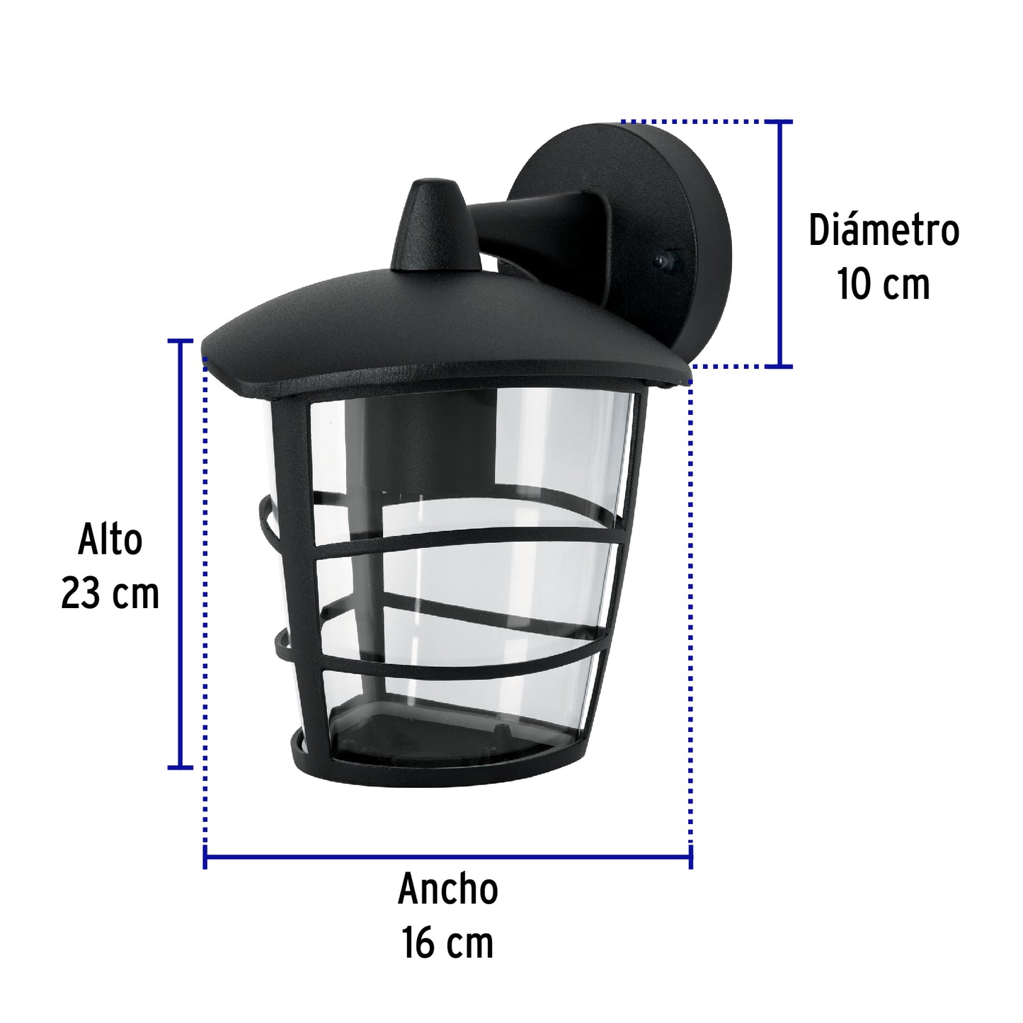 Arbotante Tipo Farol Moderno Suspendido, Lámpara No Incluida