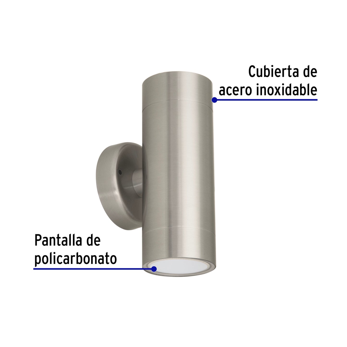 Arbotante Satín De Led 10 W De Acento 2 Spots Luz Cálida
