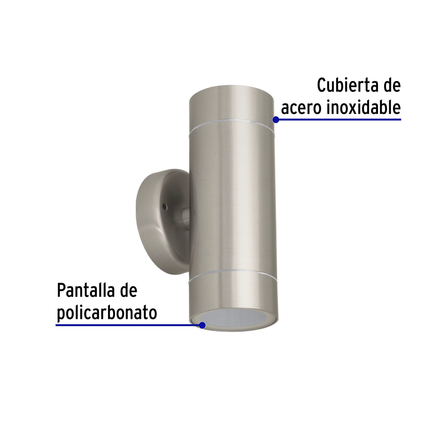Arbotante De Acento 2 Spots Satín, Lámparas No Incluidas