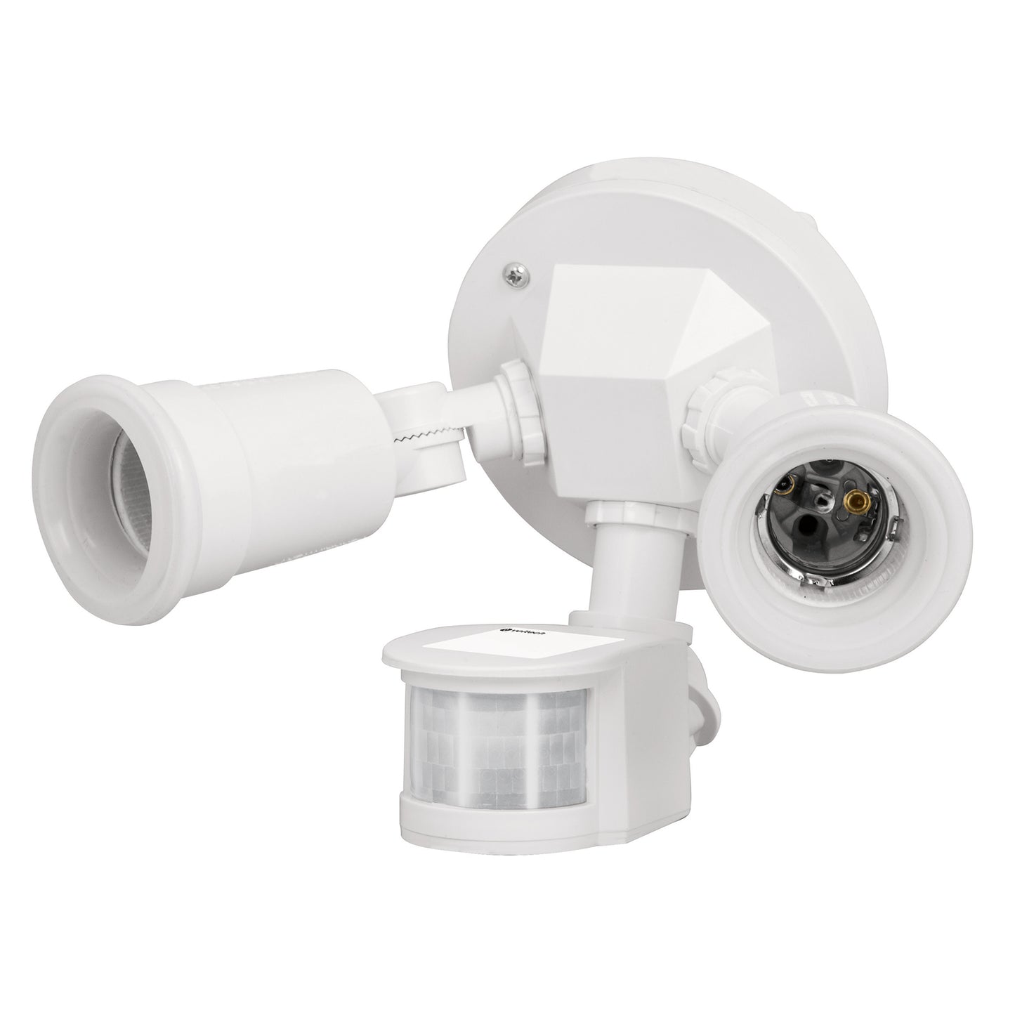 Arbotante Blanco C/Sensor Movimiento, Lámparas No Incluidas