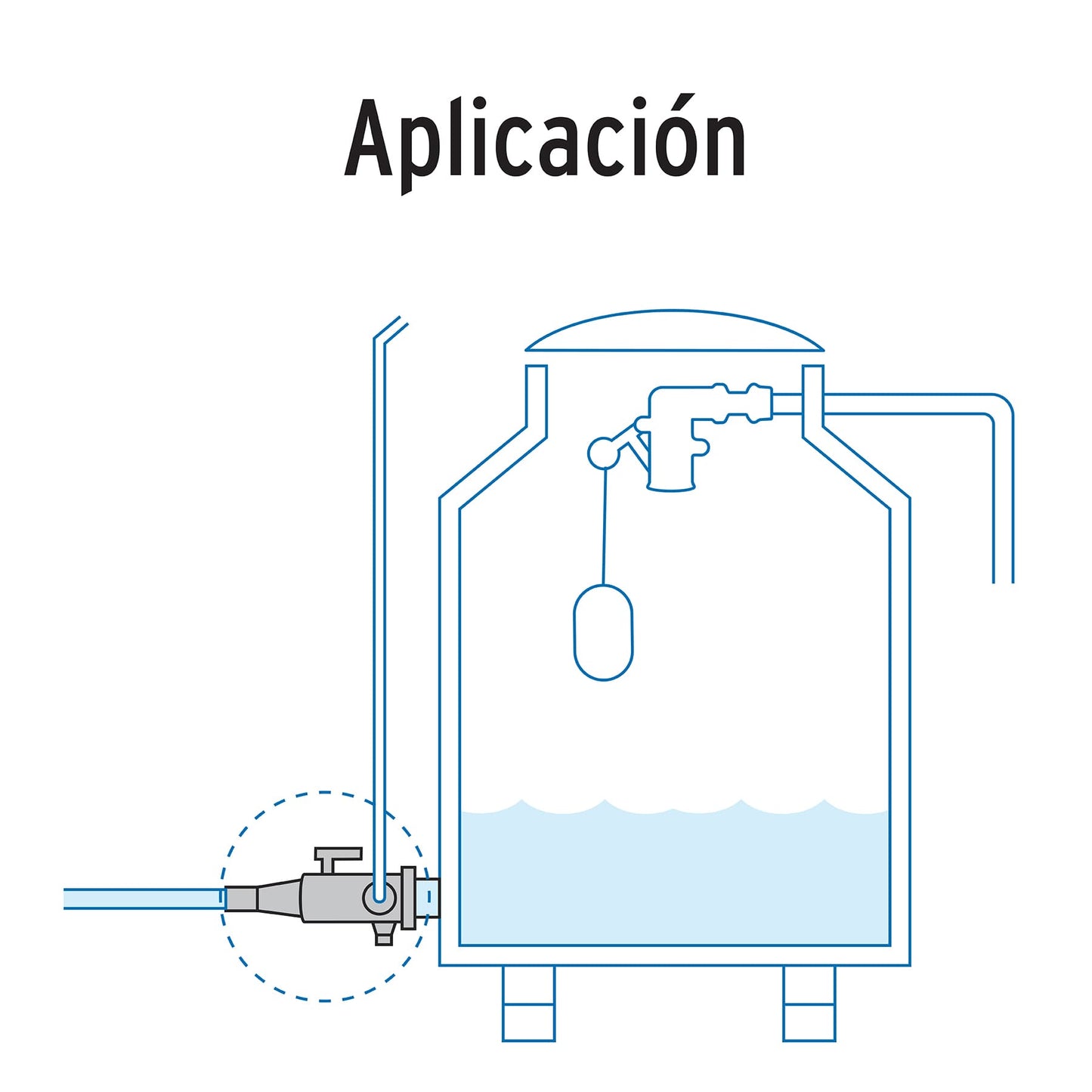 Valvula o multiconector para tinaco 1-1/2" (Para tuberias de 3/4" y 1") FOSET