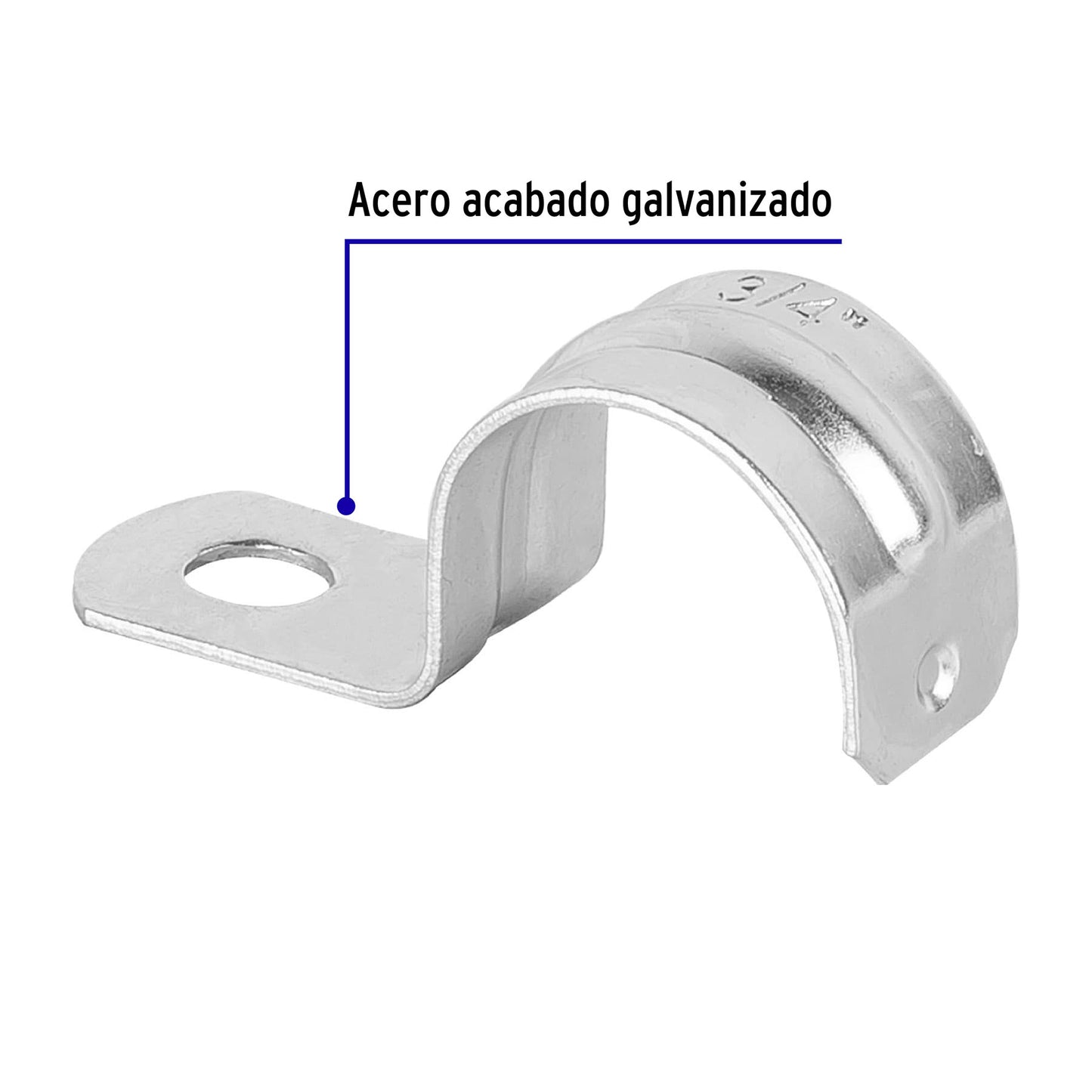 Bolsa Con 10 Abrazaderas 3/4" Tipo Uña Para Tubo, Volteck