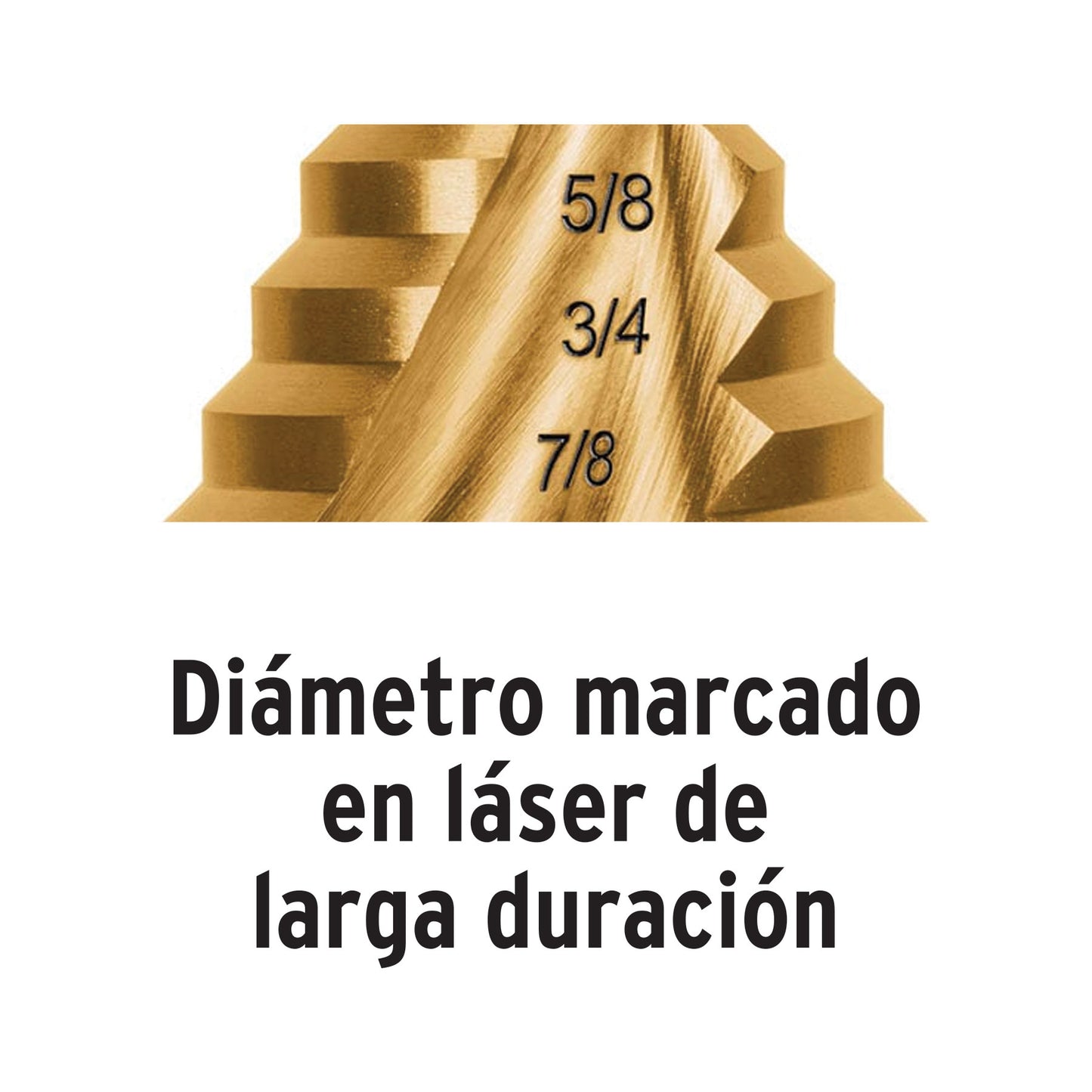 Broca escalonada de Titanio 12 escalones 7/16'' A 1-1/8'', TRUPER EXPERT
