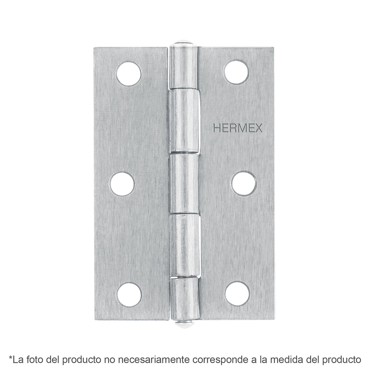 Bisagra rectangular 2" acero pulido, Hermex