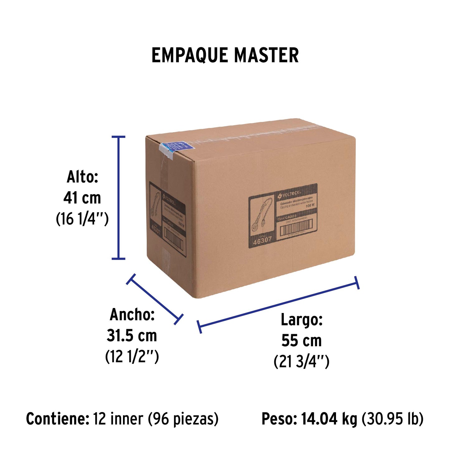 Calentador #5 De 18 L De Inmersión 900 W P/Agua, Volteck