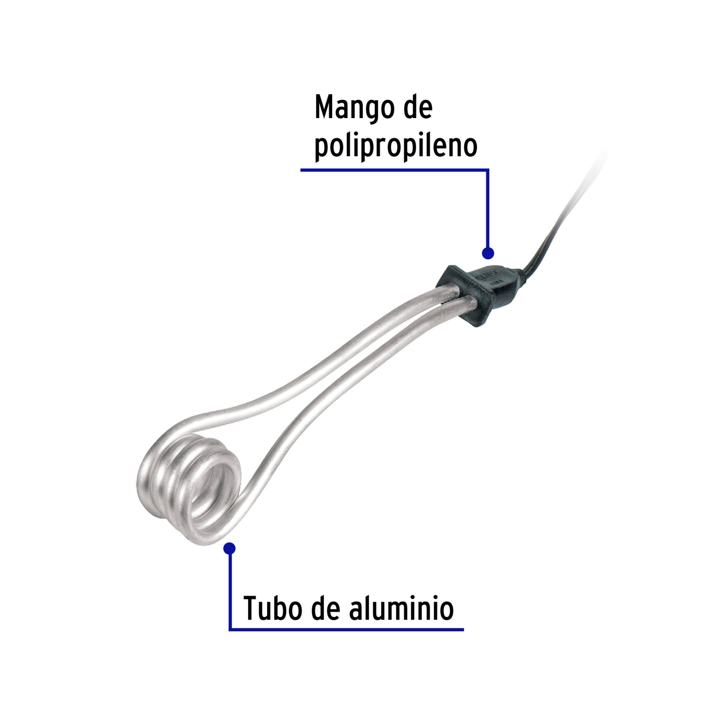 Calentador #5 De 18 L De Inmersión 900 W P/Agua, Volteck