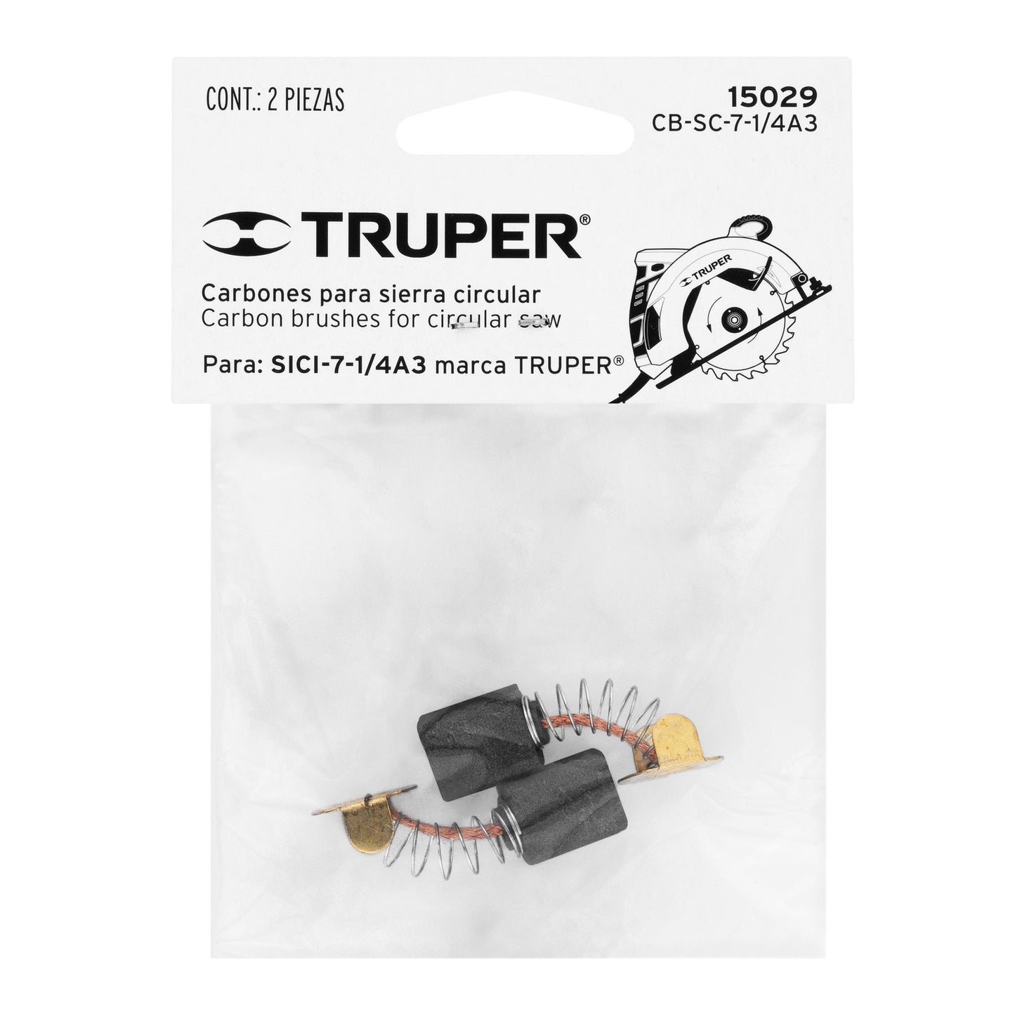 Carbones para Sierra Circular (SICI-71/4A3) 1500w TRUPER