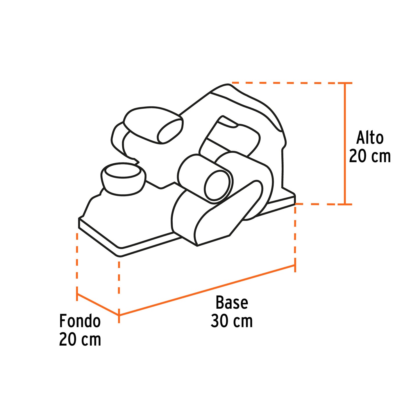 Cepillo eléctrico 4-1/2", 950W, TRUPER INDUSTRIAL