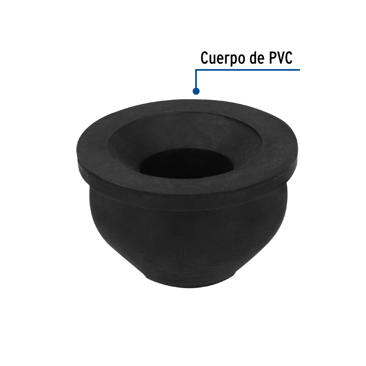 Chupón de hule de 2"x1-1/4" para lavamanos FOSET