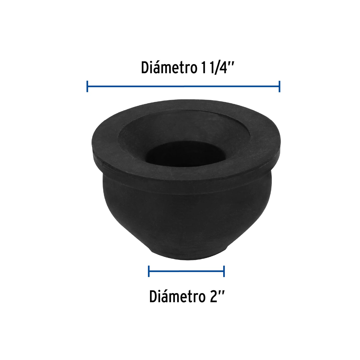 Chupón de hule de 2"x1-1/4" para lavamanos FOSET