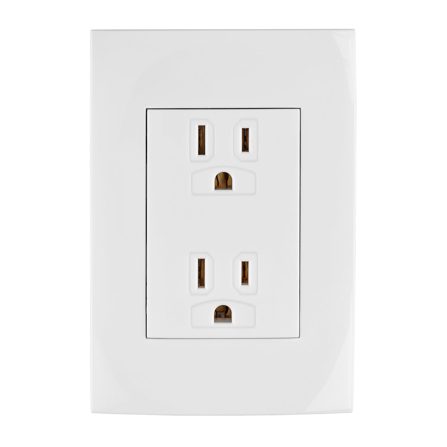 Contacto Dúplex, 2 Polos + Tierra, Línea Oslo, Blanco