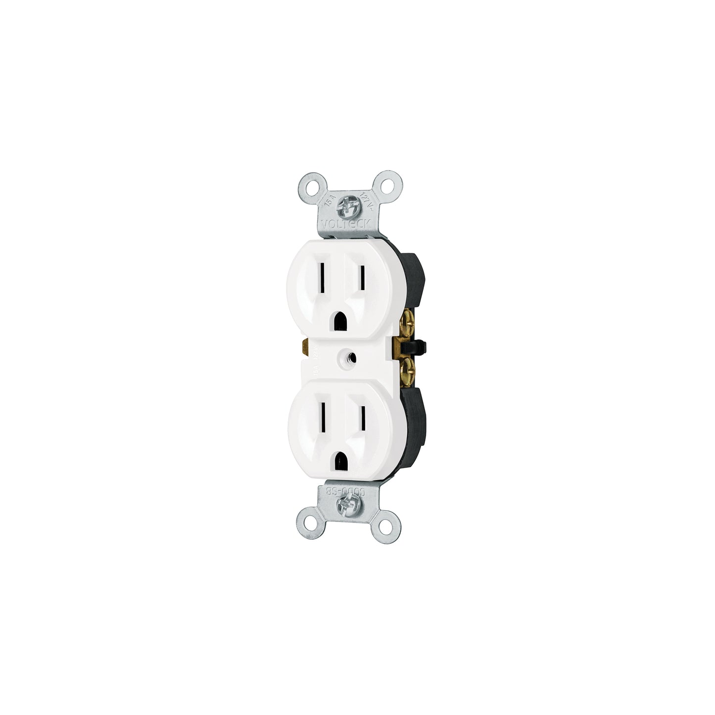 Contacto Dúplex, 2 Polos 3 Hilos, Standard, Blanco, Volteck