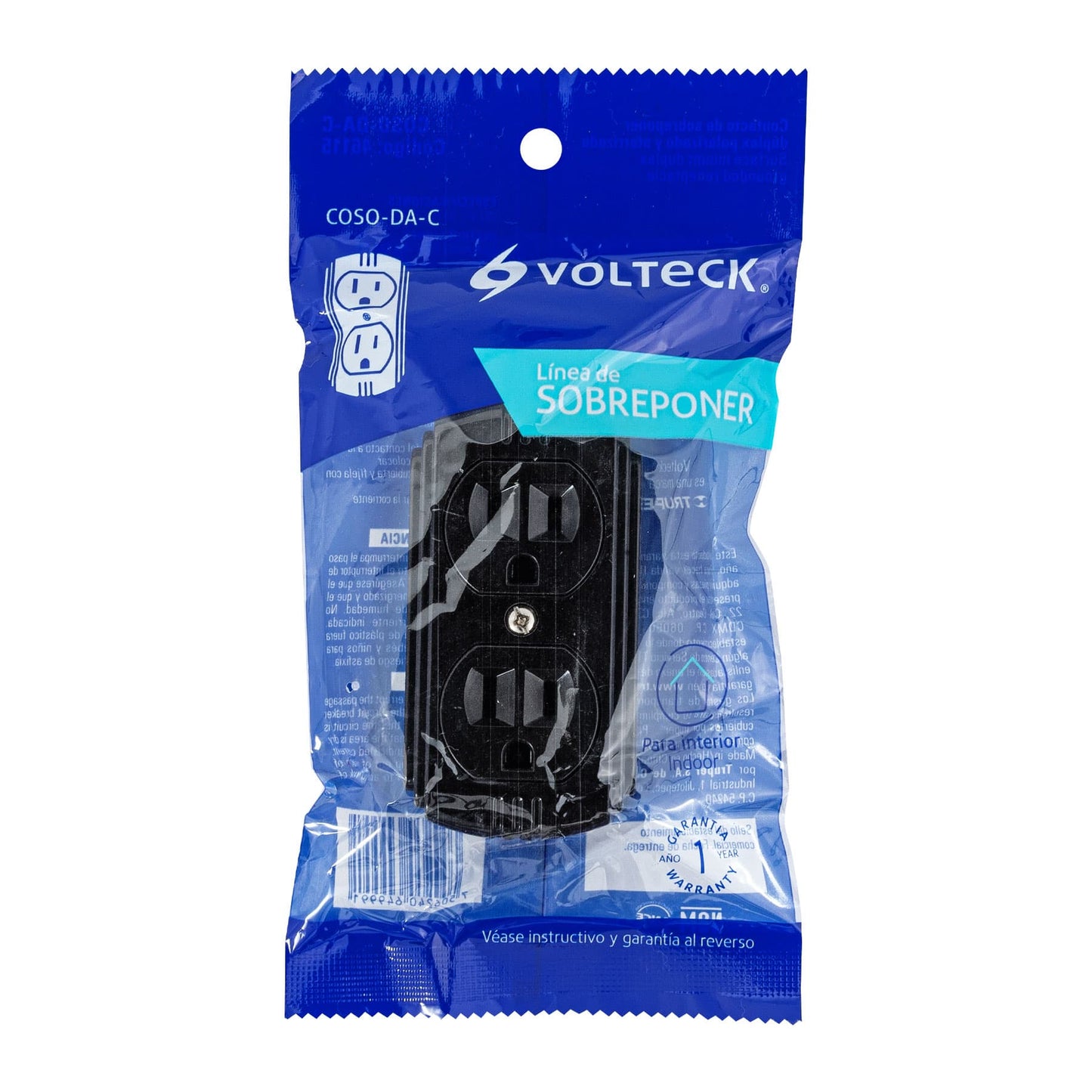 Contacto De Sobreponer Dúplex 2 Polos+ Tierra, Café, Volteck