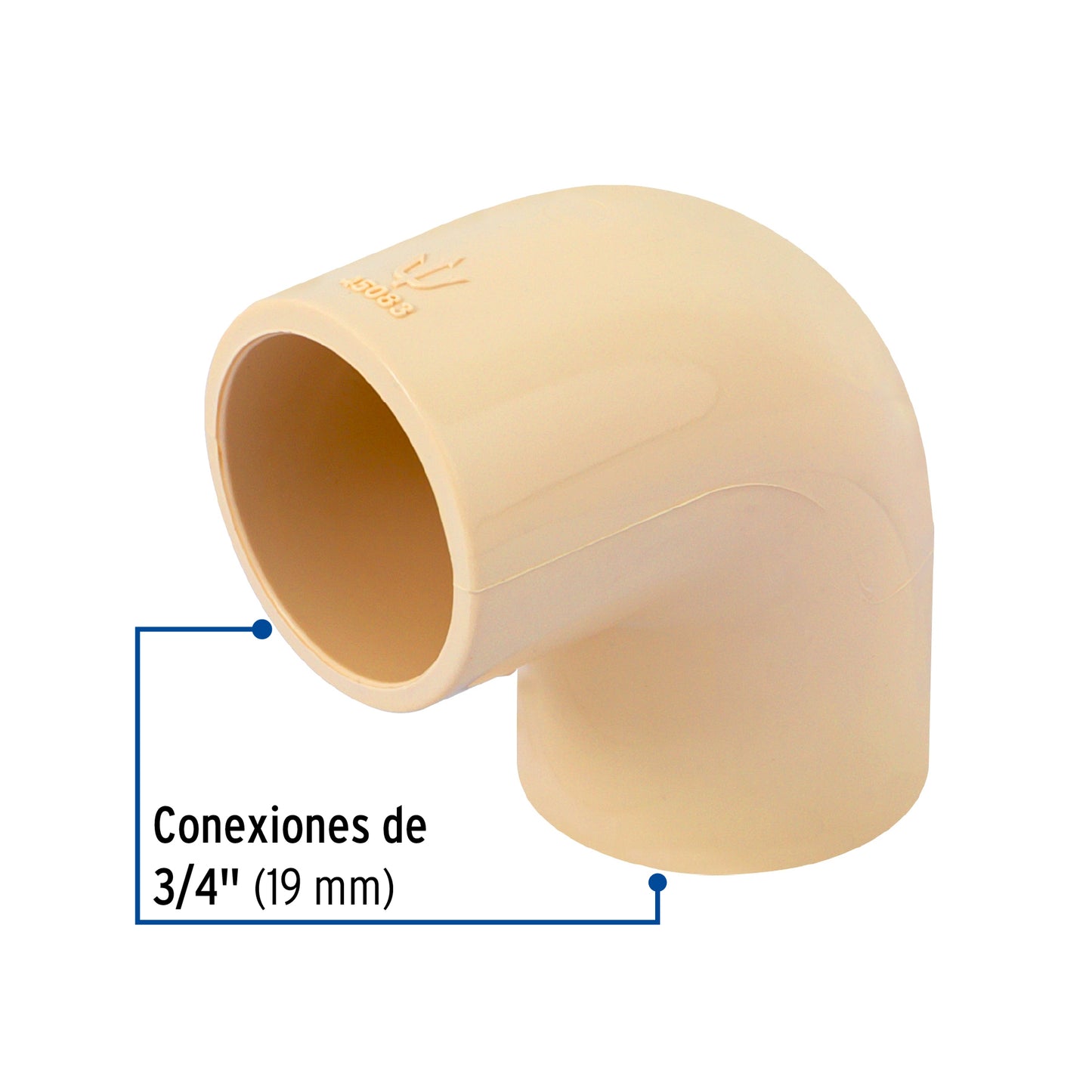 Codo para tubo "CPVC" de 3/4" FOSET