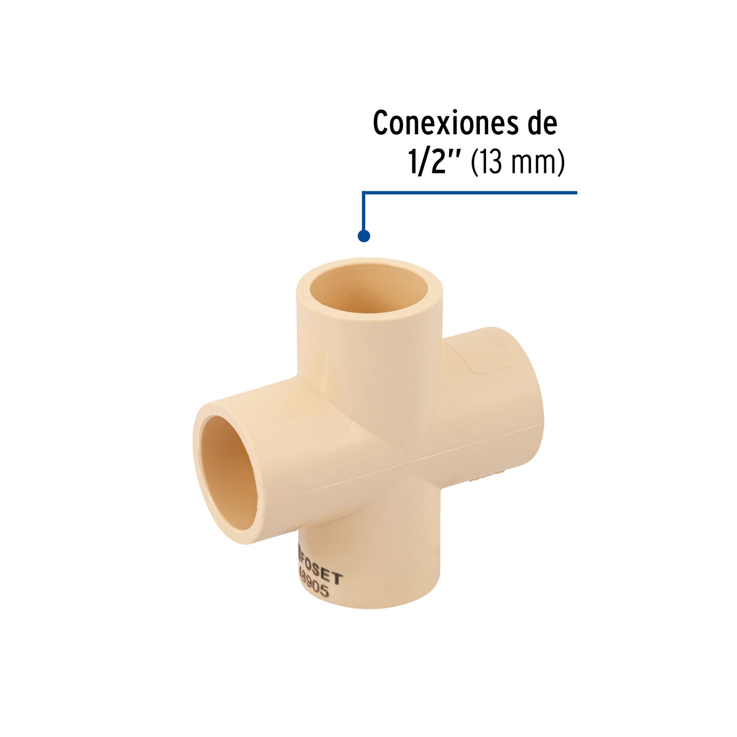 Cruz para tubo "CPVC" de 1/2" FOSET