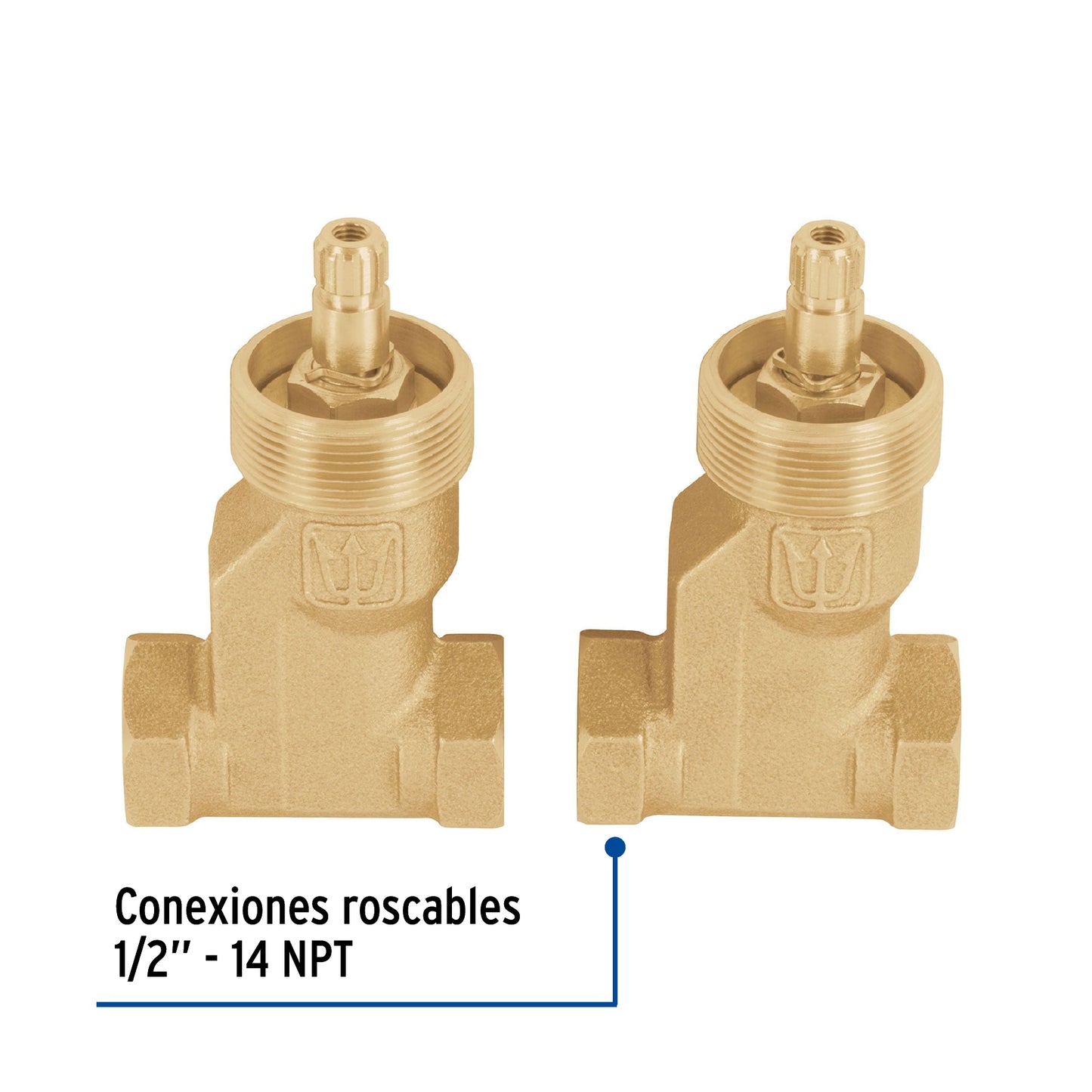 Llave para ducha 1/4 de vuelta de 1/2" sin maneral FOSET