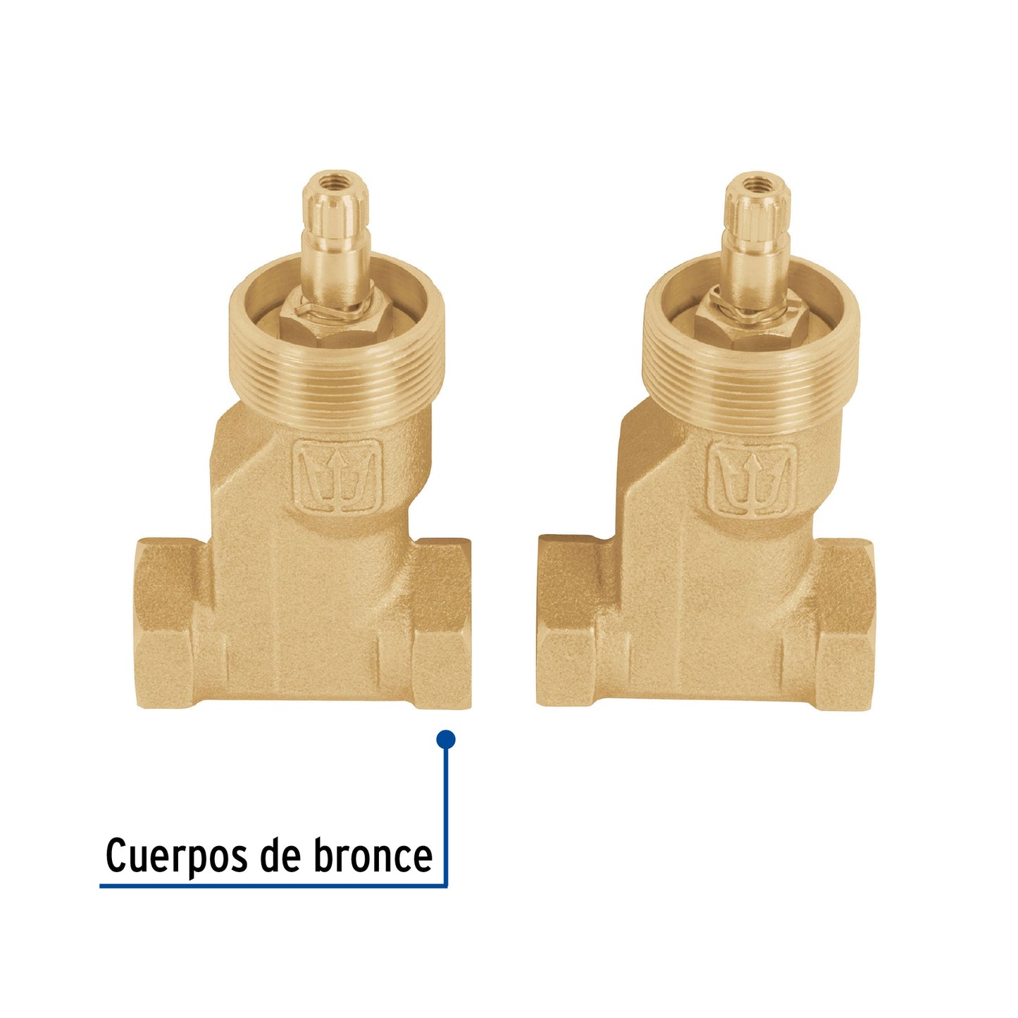 Llave para ducha 1/4 de vuelta de 1/2" sin maneral FOSET