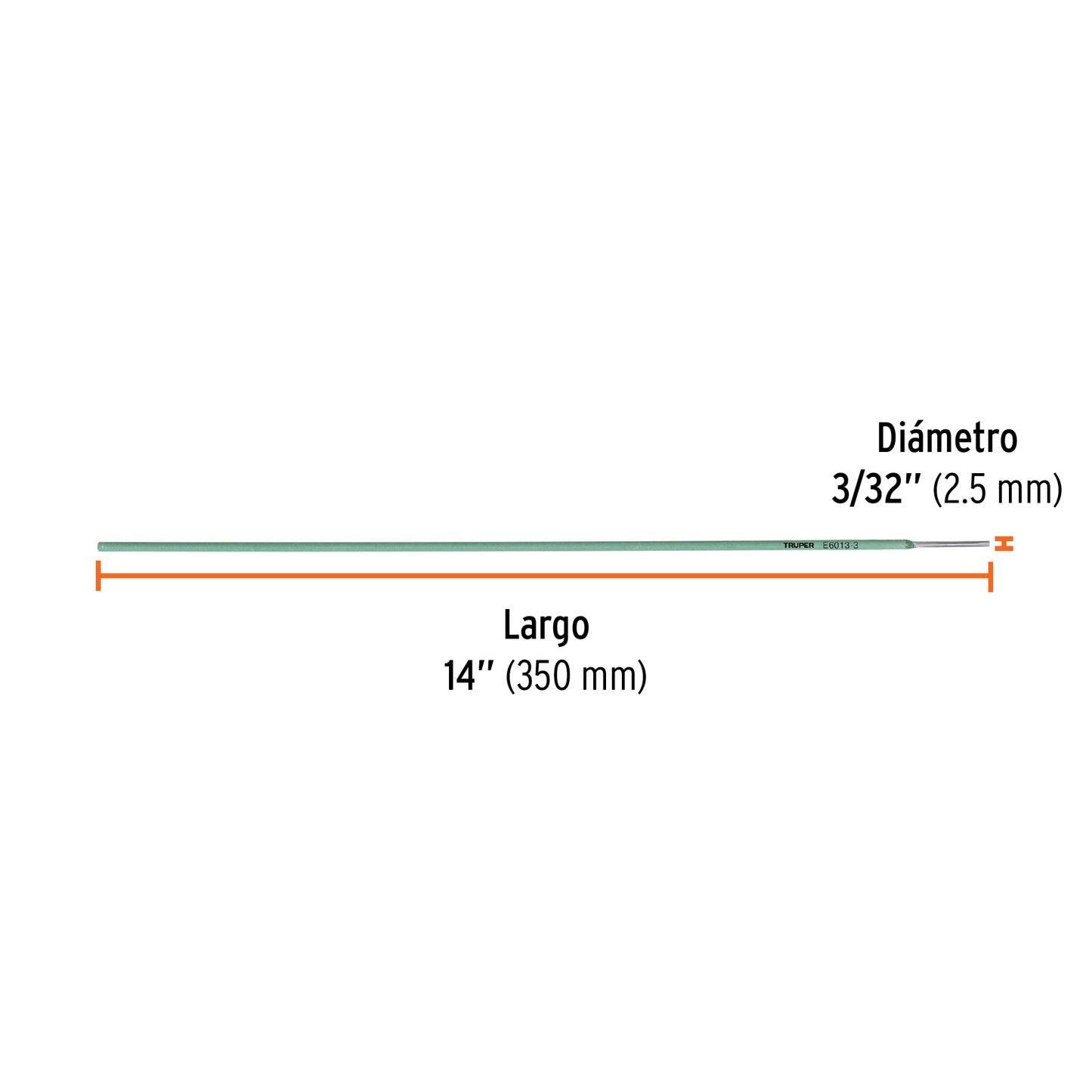 Bolsa con 1 kg de electrodos 6013 de 3/32", Truper