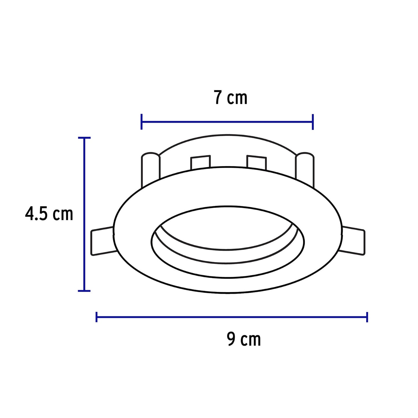 Luminario De Led 5 W Empotrar Redondo Blanco Spot Dirigible