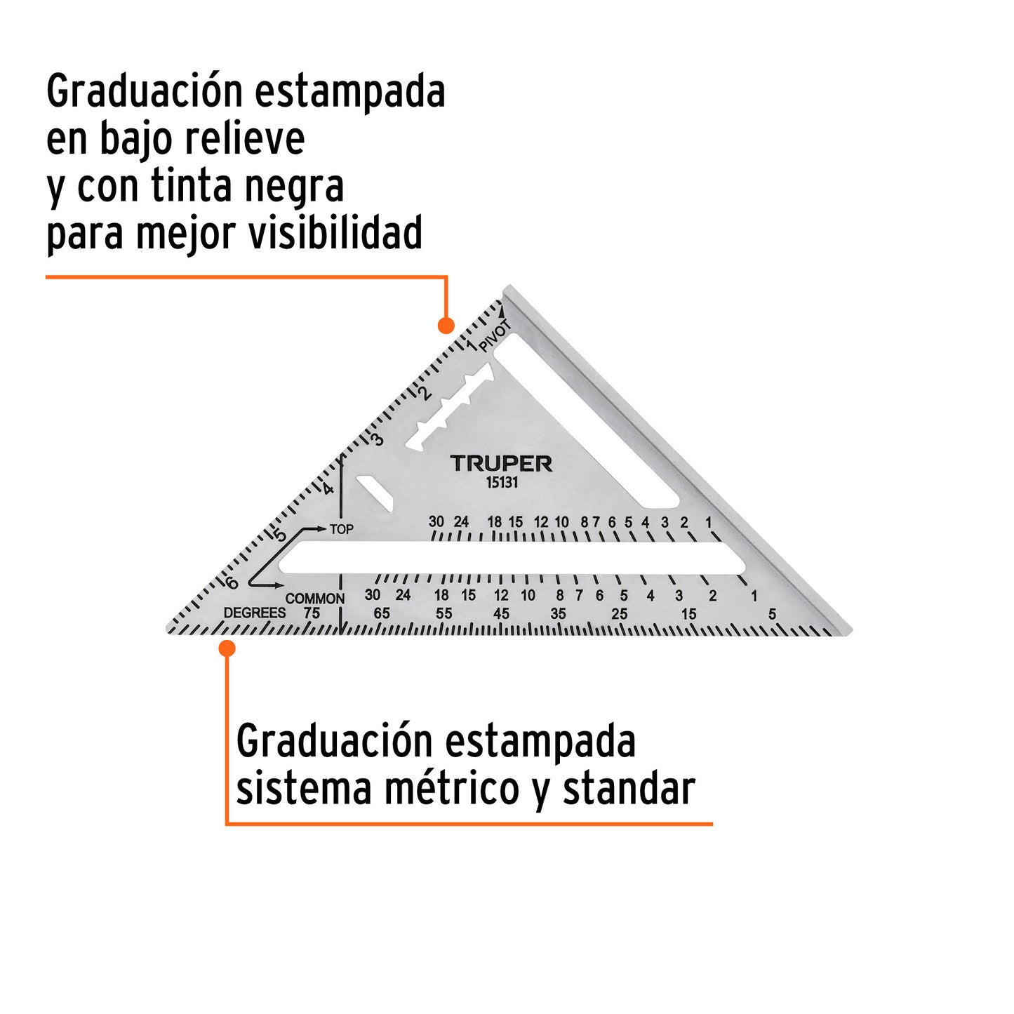Escuadra 7" de aluminio para muros de yeso, Truper
