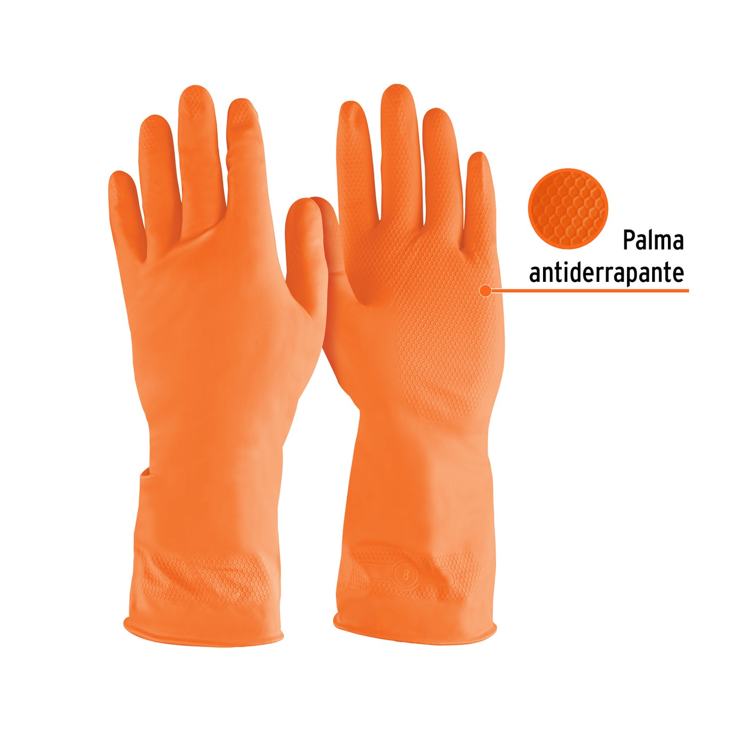 Guantes de látex para limpieza, M, TRUPER