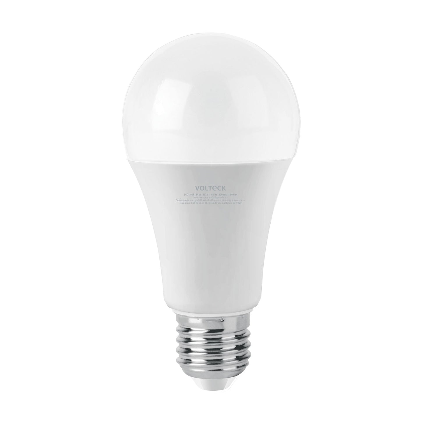 Lámpara Led Tipo Bulbo A19 14 W Luz De Día, Caja, Volteck