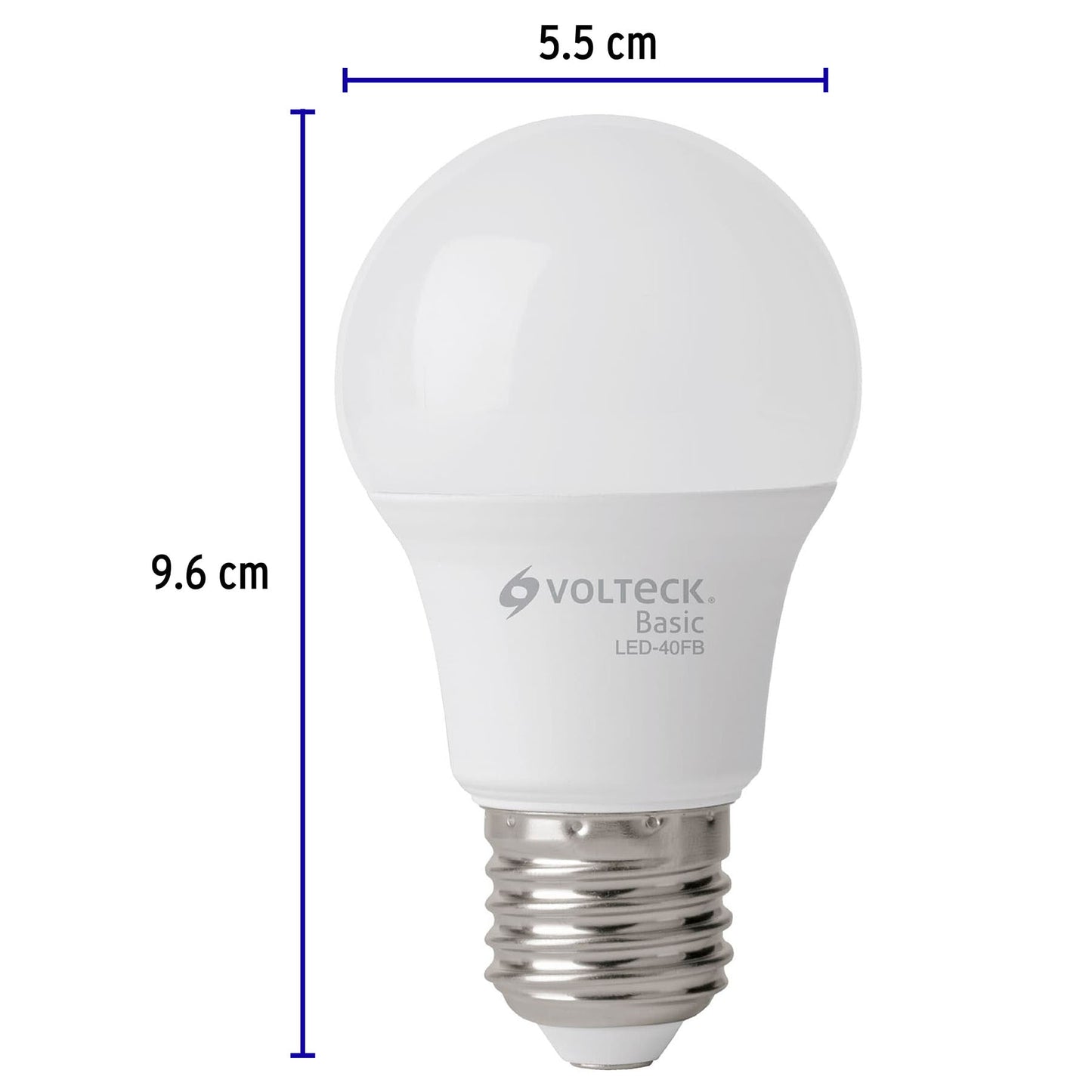 Lámpara de LED tipo bulbo A19 6 W, luz de día, caja, Basic VOLTECK