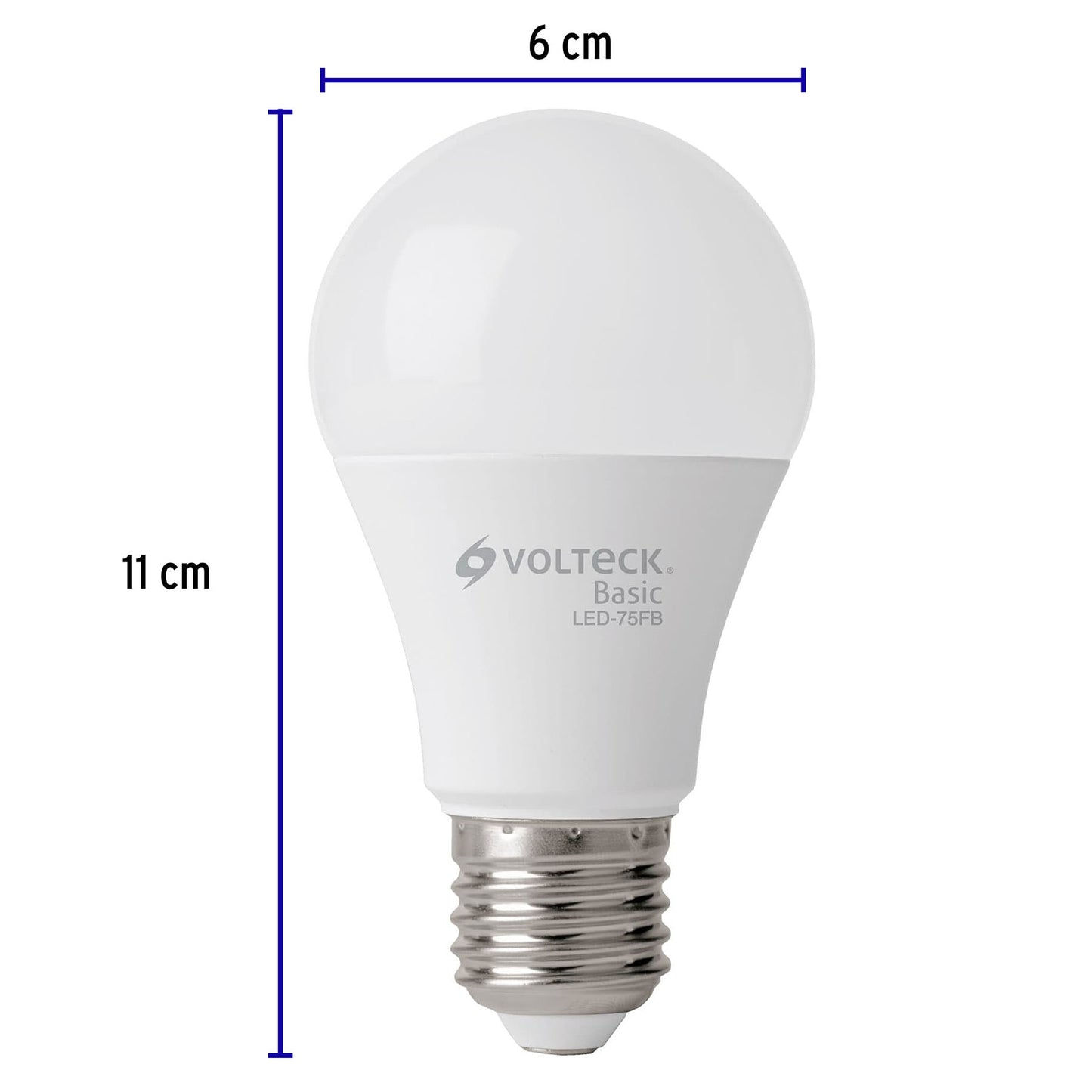Lámpara Led Tipo Bulbo A19 10 W Luz De Día, Caja, Volteck