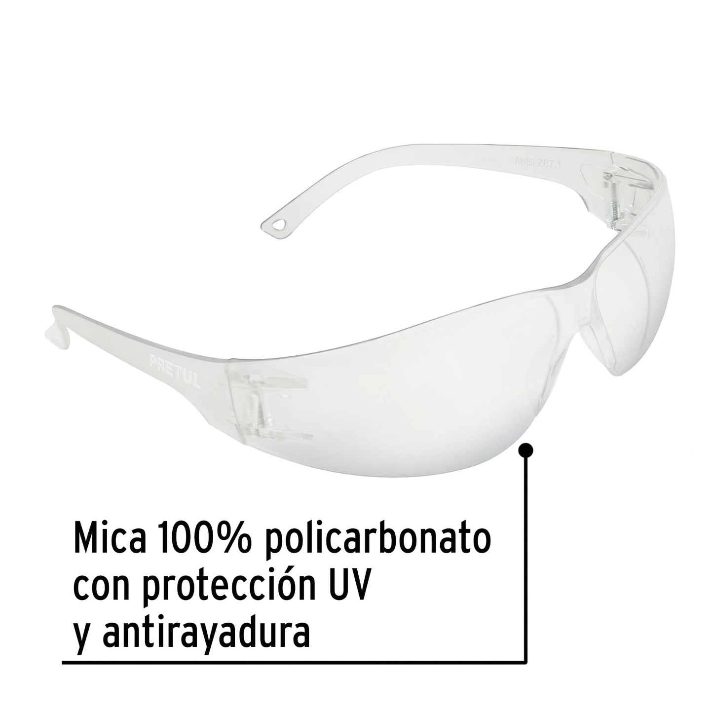 Lentes de seguridad transparentes, PRETUL LITE