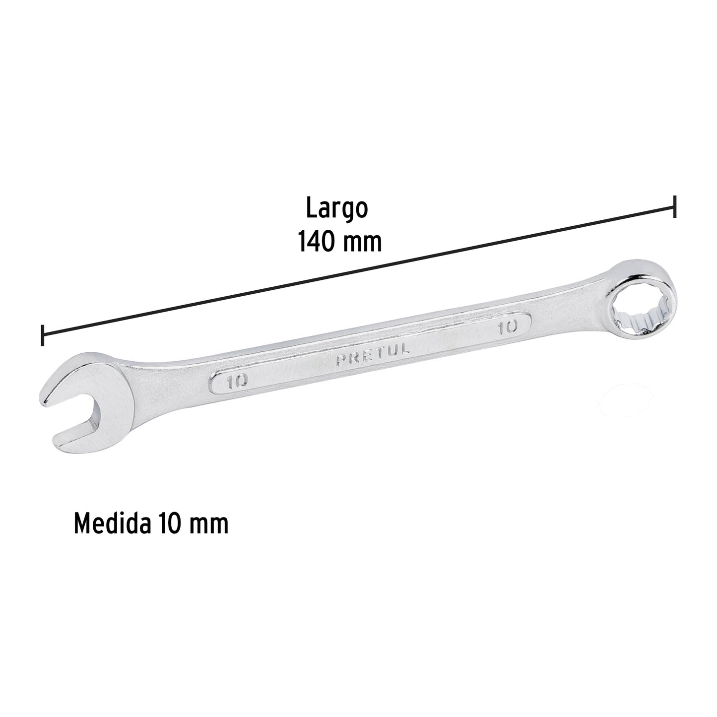 Llave milimetrica cola y corona "10mm" PRETUL