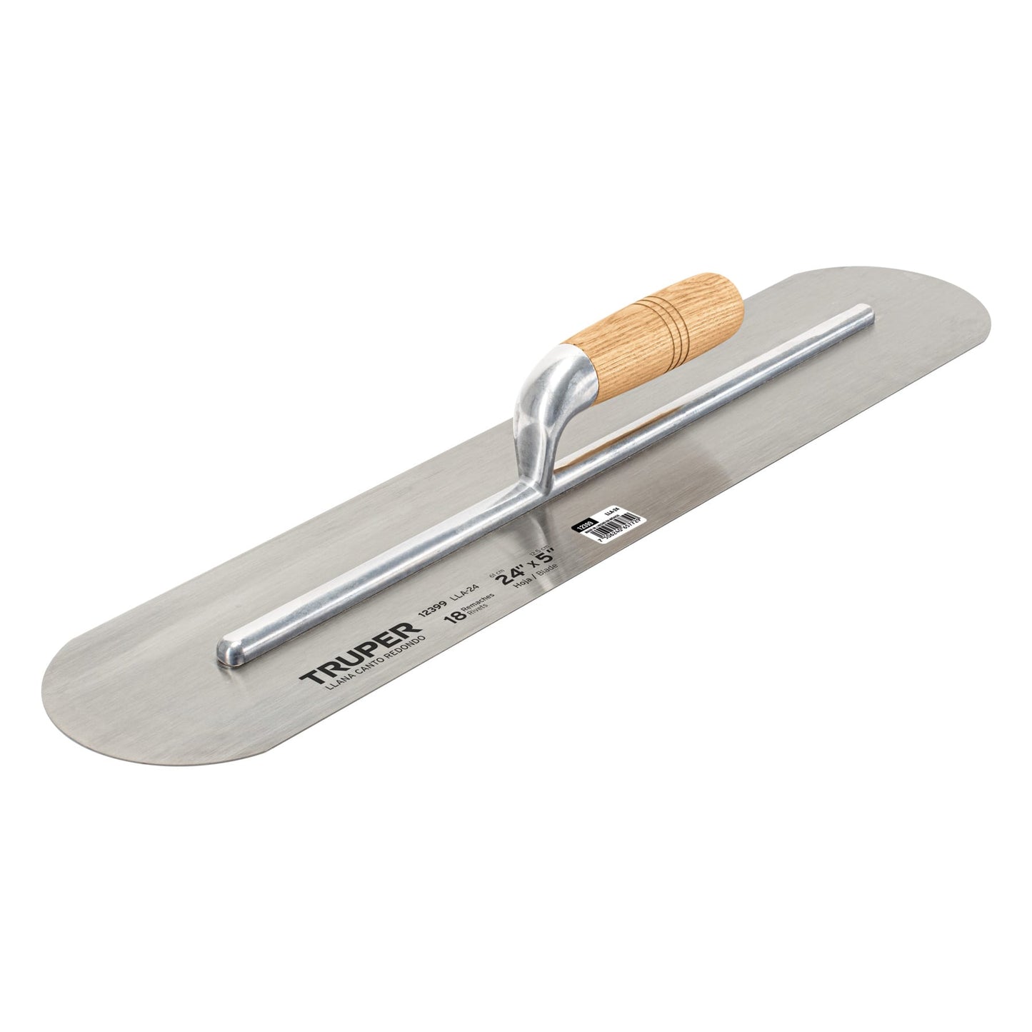 Plancha mango de madera, Canto redondo de 18 Remaches, 24'' TRUPER