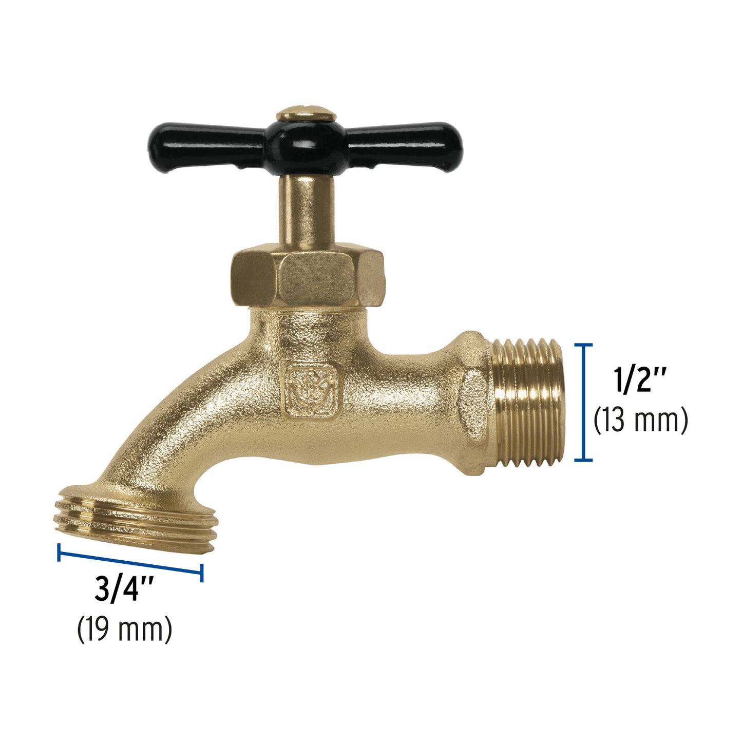 Llave p/manguera, de zamac, 110gr, 1/2", BASIC