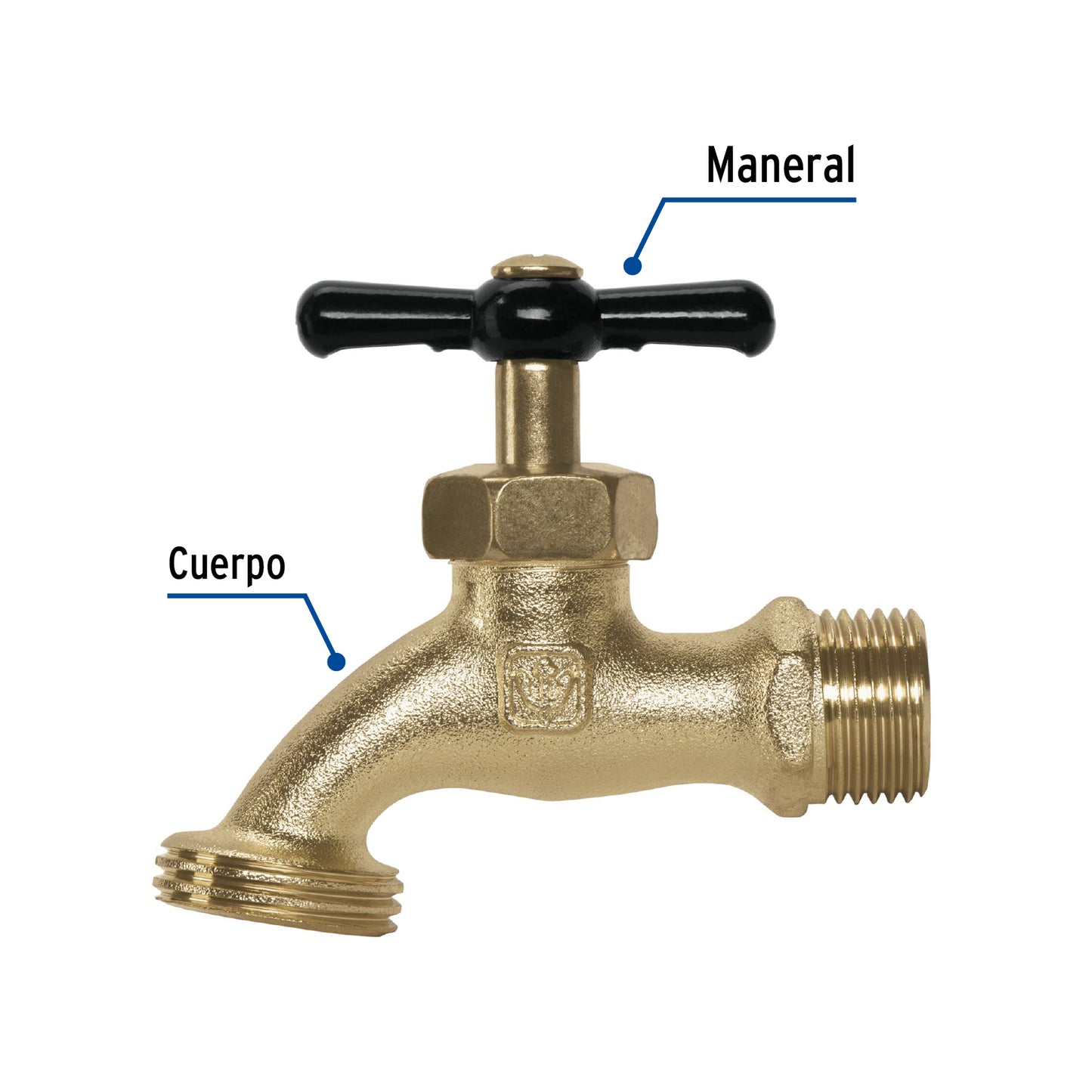 Llave p/manguera, de zamac, 110gr, 1/2", BASIC