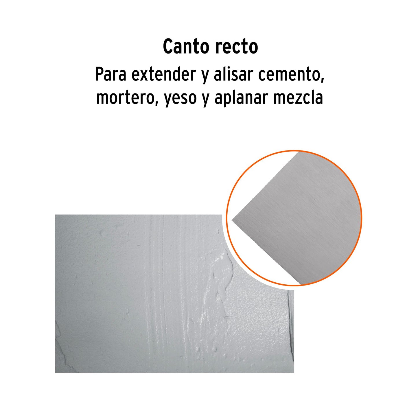 Llana 11" canto recto, 6 remaches, mgo madera, Truper