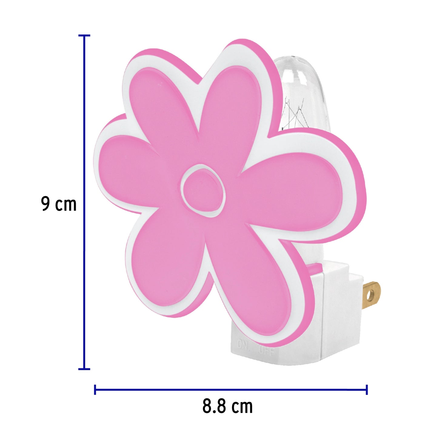Luz De Noche Con Lámpara E12, Flor, Volteck