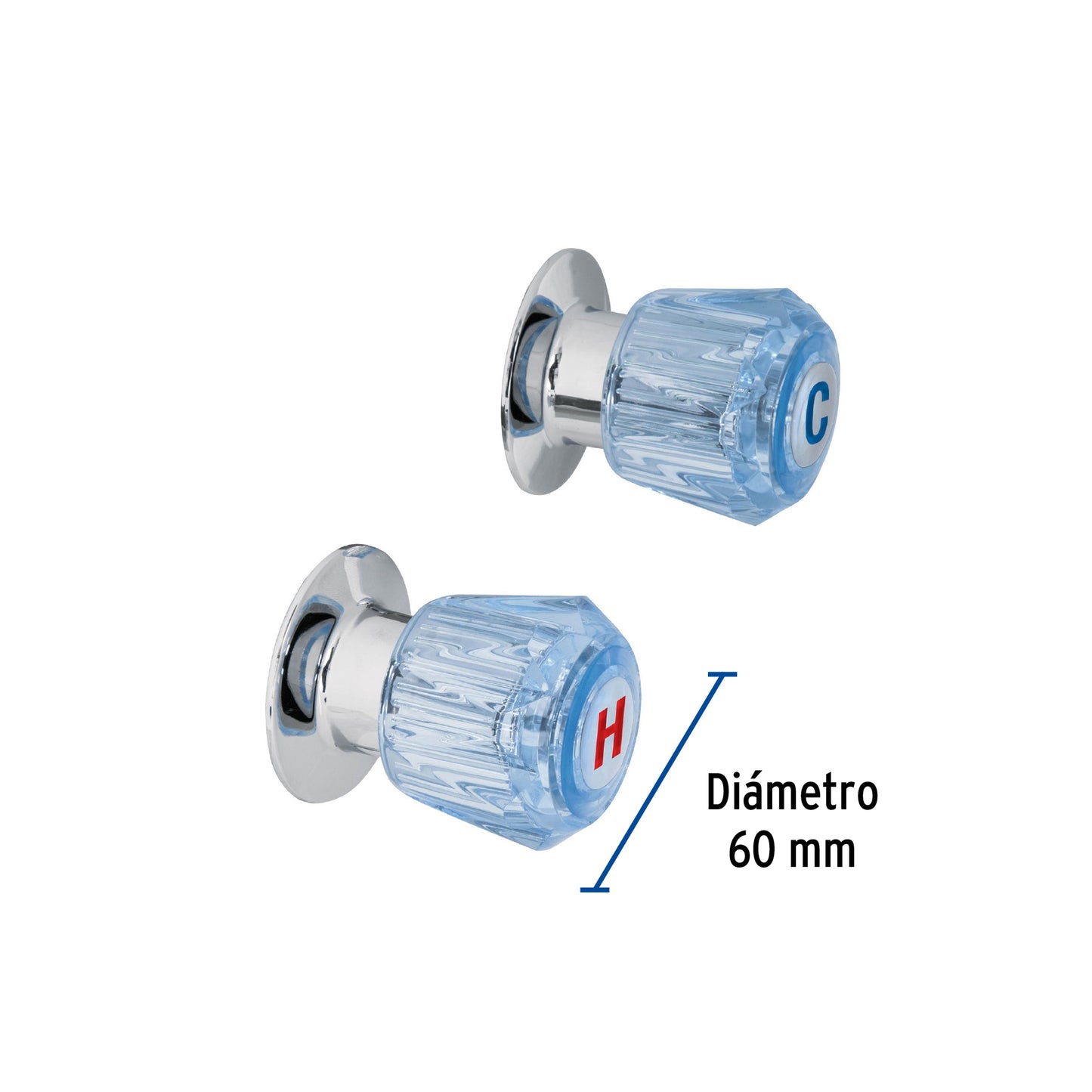 Maneral acrílico azul para regadera, Basic, FOSET