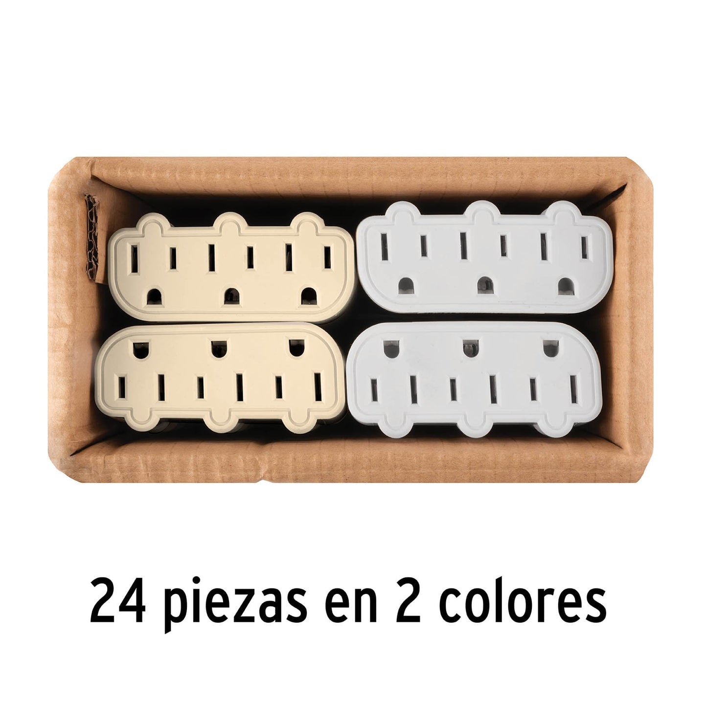 Adaptador multicontacto de 3 tomas polarizado VOLTECK
