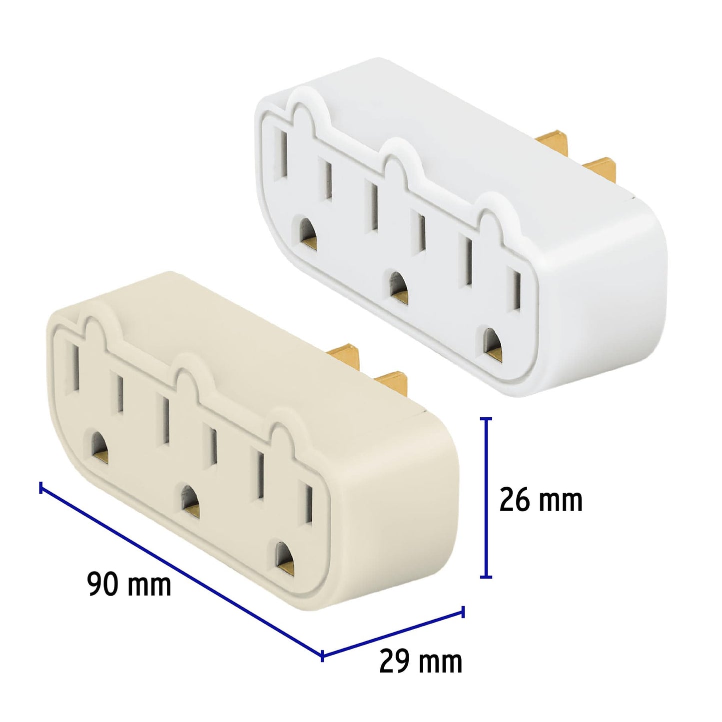 Adaptador multicontacto de 3 tomas polarizado VOLTECK