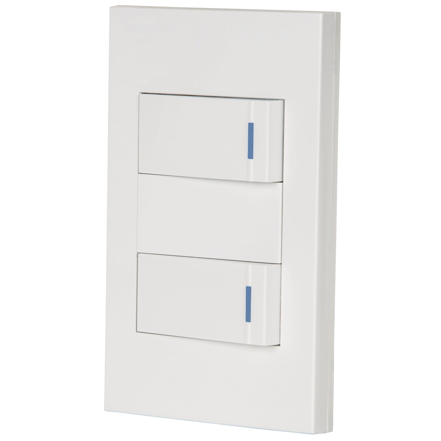Placa Armada 1 Interruptor, 1 de 3 vías Española, Blanco