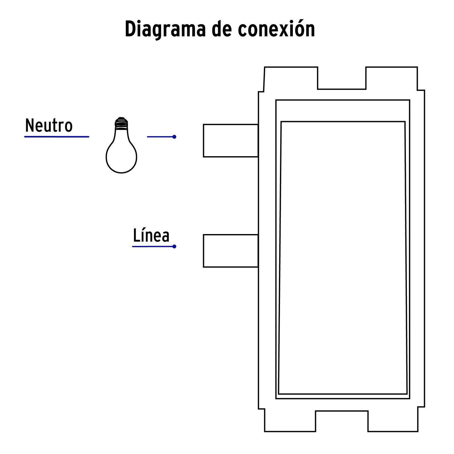 Placa armada con 1 interruptor sencillo, Volteck Basic