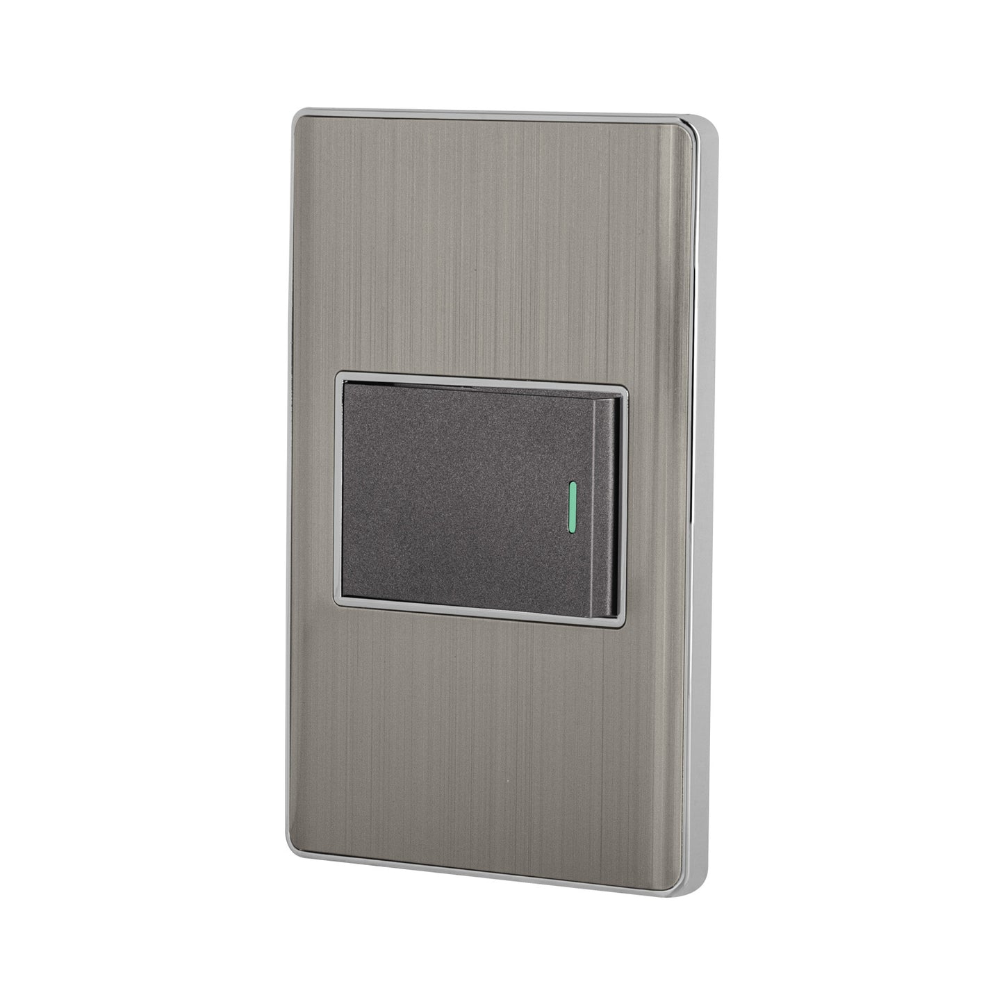 Placa Armada Acero Inox 1 Interruptor 1.5 Módulos, Lisboa