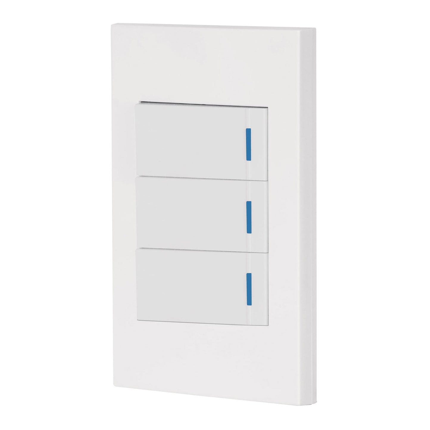 Placa Armada 2 Interruptores sencillos y 1 de 3vías, 1 Mod, Española,Blanco