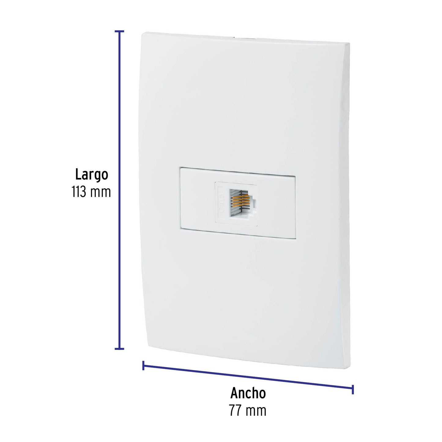 Placa Armada Con Entrada Para Teléfono, Línea Oslo, Blanco