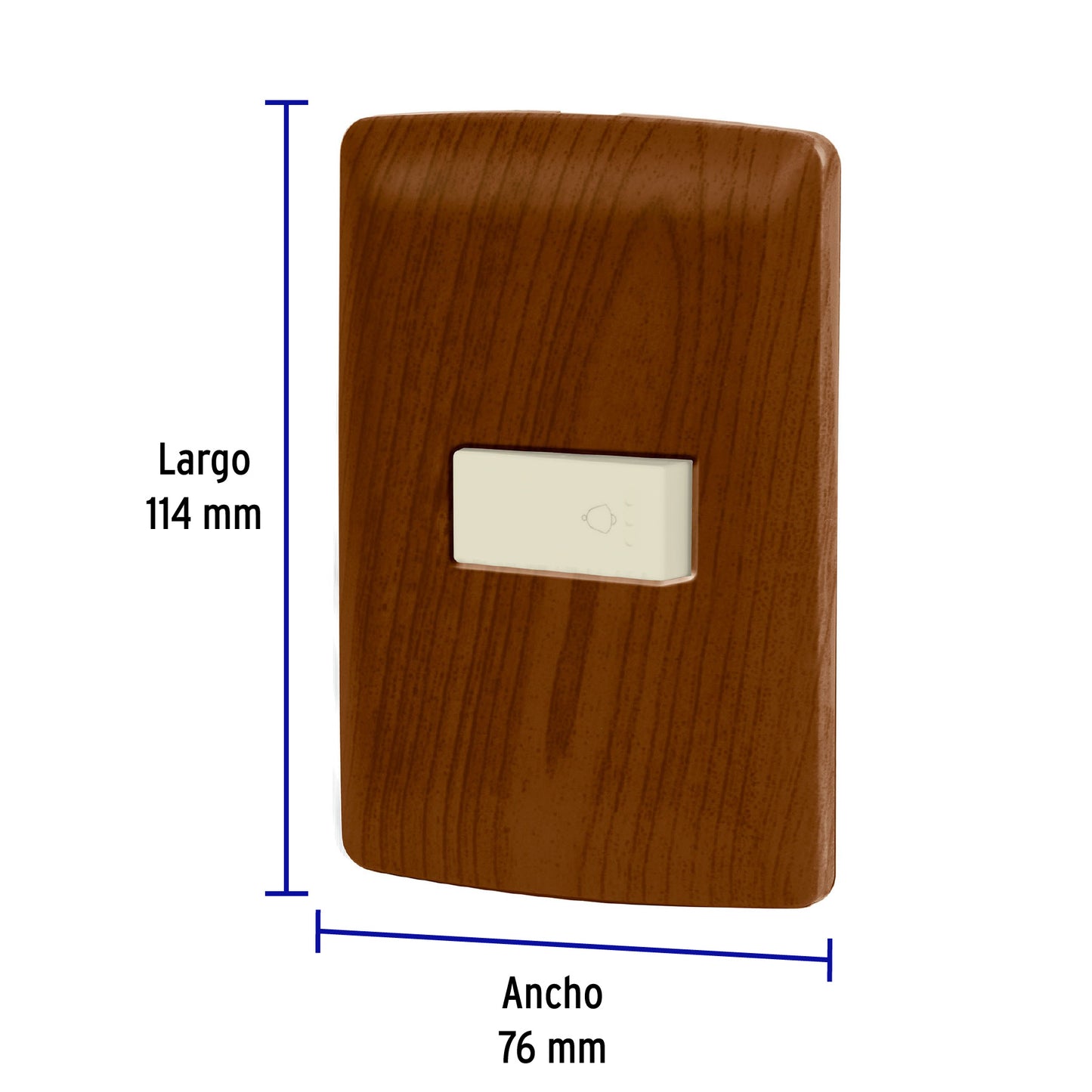 Placa armada con timbre madera, línea Italiana