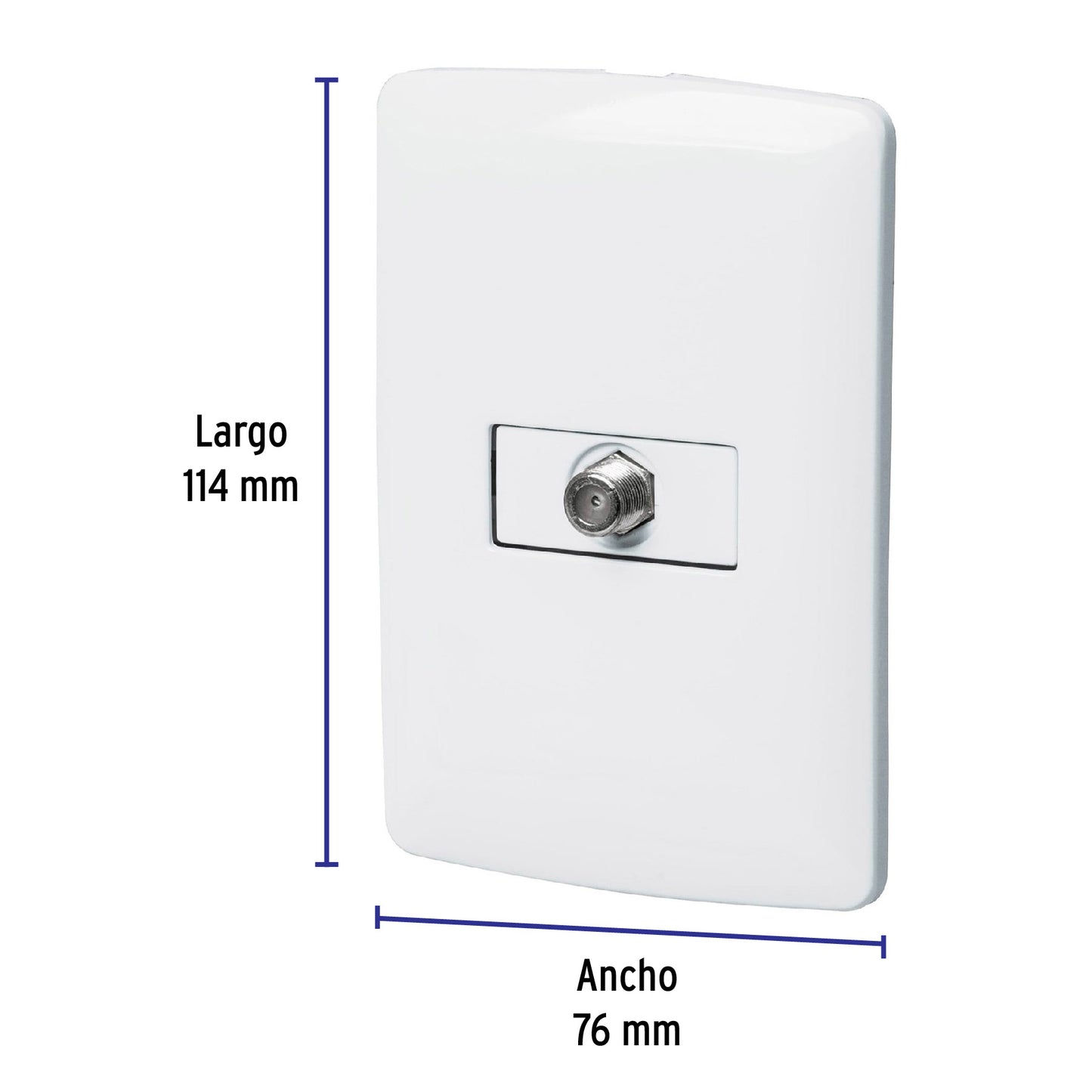 Placa Armada Con Conexión Para Tv, Blanco, Línea Italiana