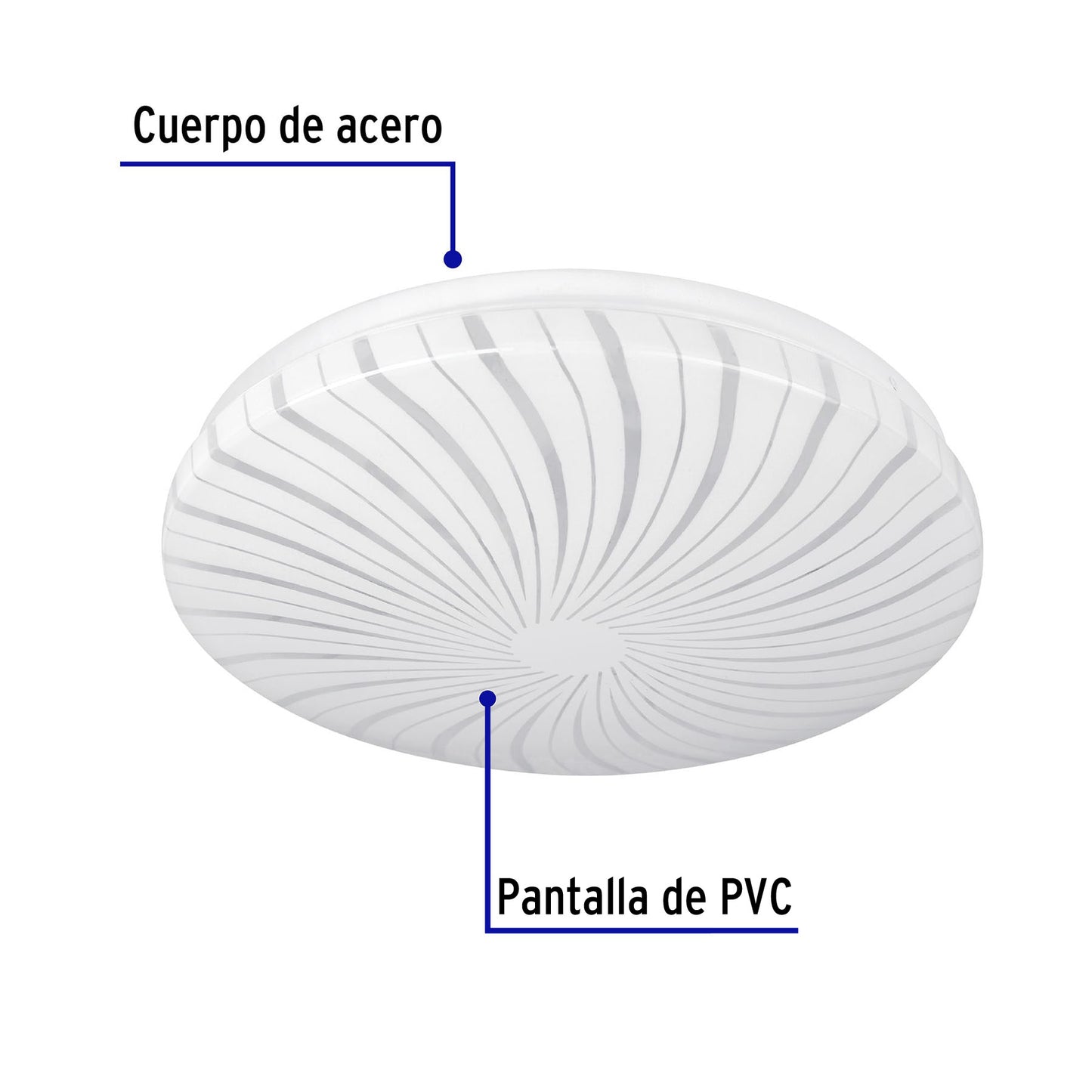Luminario LED 8 W tipo plafón decorativo luz de día, VOLTECK
